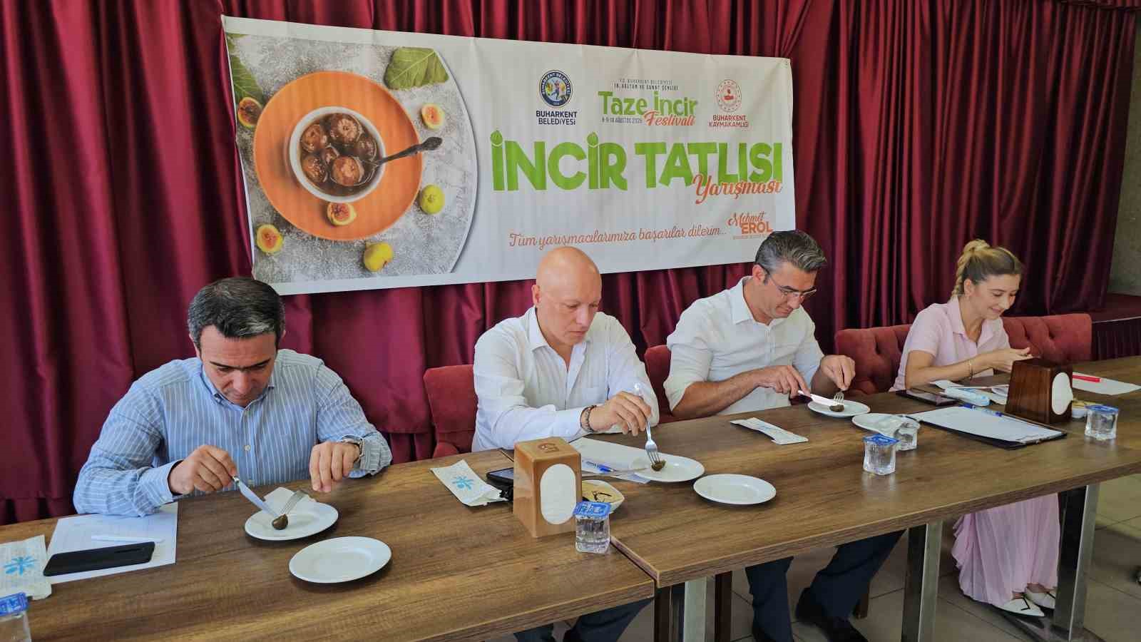 Buharkent’te taze incirli tatlılar yarıştı