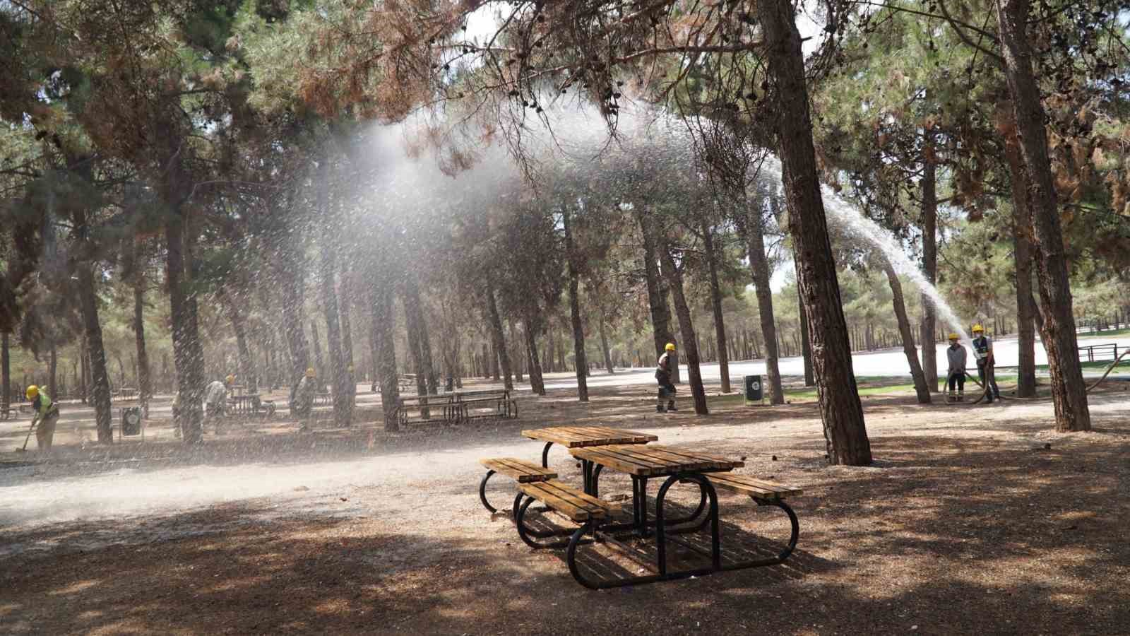 D&uuml;l&uuml;k Tabiat Parkı&rsquo;nda orman yangını tatbikatı
