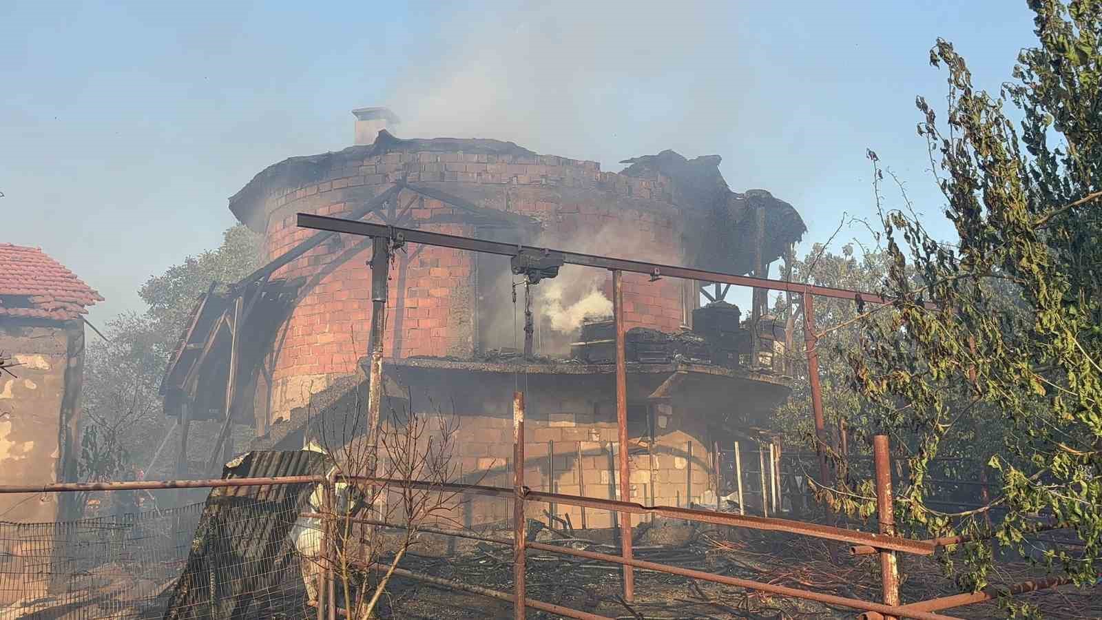 Kırlareli’nde çıkan anız yangında 3 ev zarar gördü