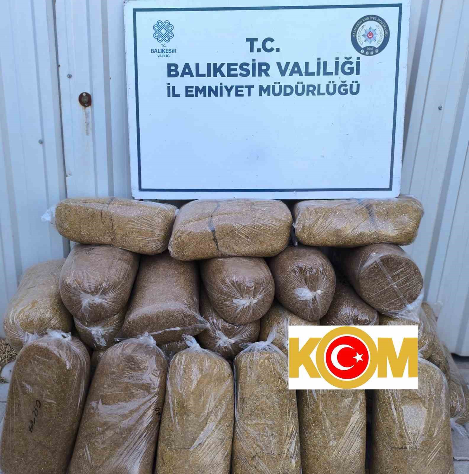 Bandırma’da kaçak tütün operasyonu, 170 kilo tütün ele geçirildi