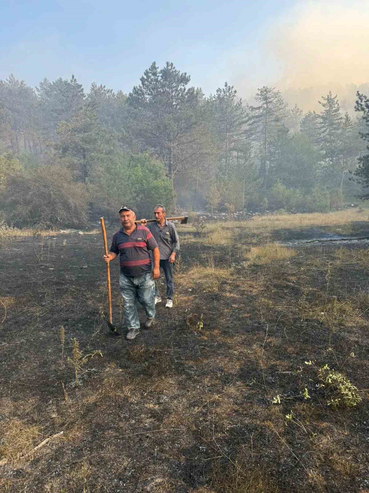 Sinop&rsquo;taki orman yangınında soğutma &ccedil;alışmaları s&uuml;r&uuml;yor
