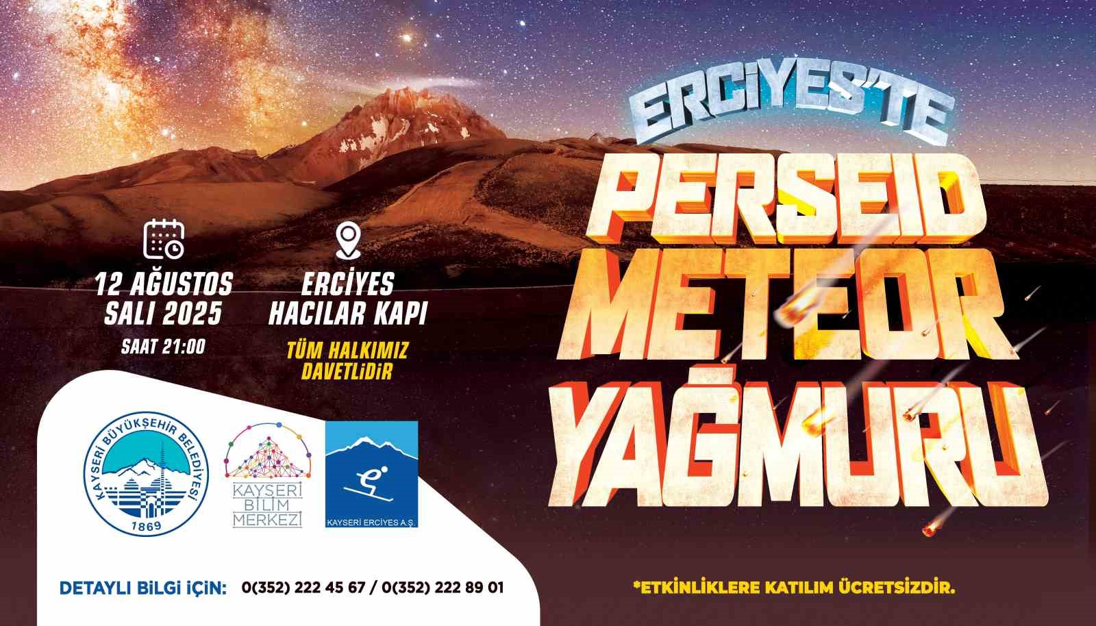 Gökyüzü tutkunları, meteor yağmuru için Erciyes’te buluşacak
