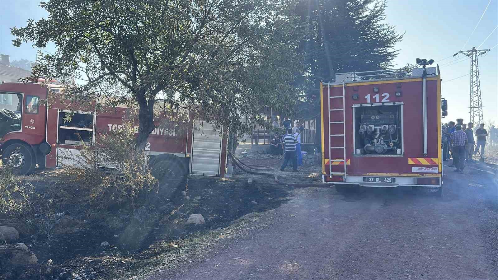 Kastamonu’da korkutan yangın: Samanlık, odunluk ve 30 dönüm arazi yandı