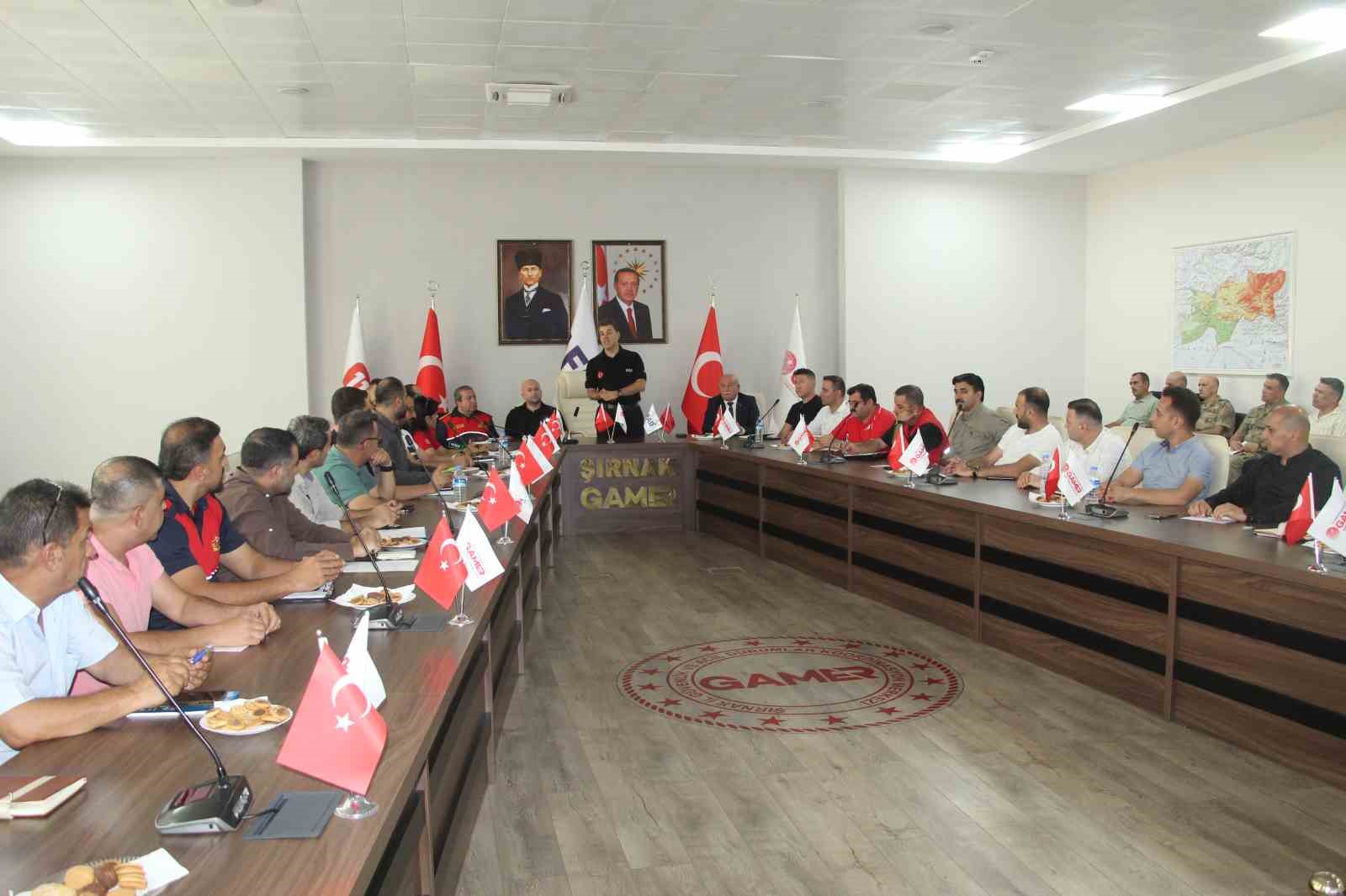 Şırnak’ta deprem tatbikatı toplantısı