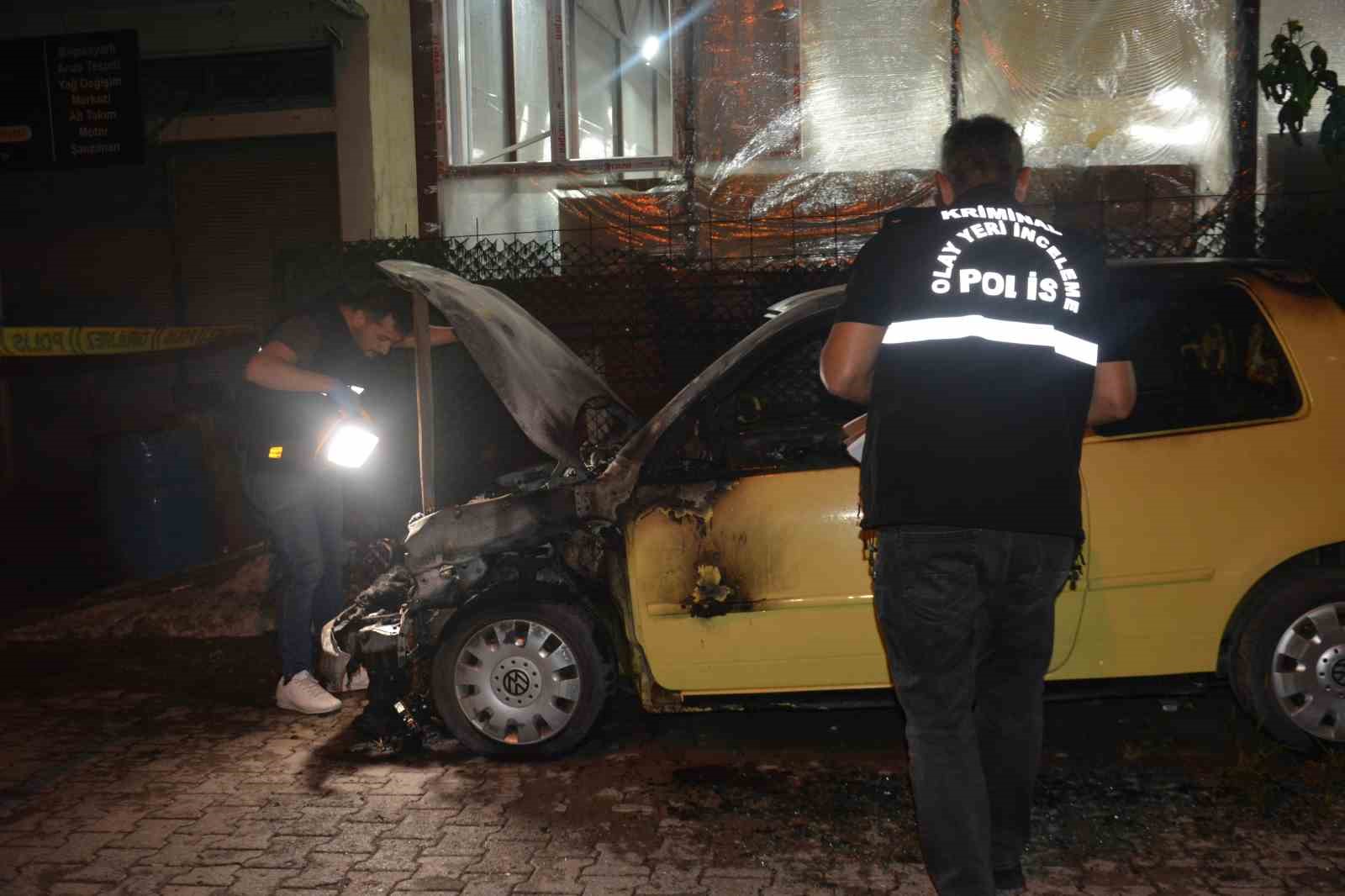 Ordu’da tamir için bırakılan otomobil kundaklandı