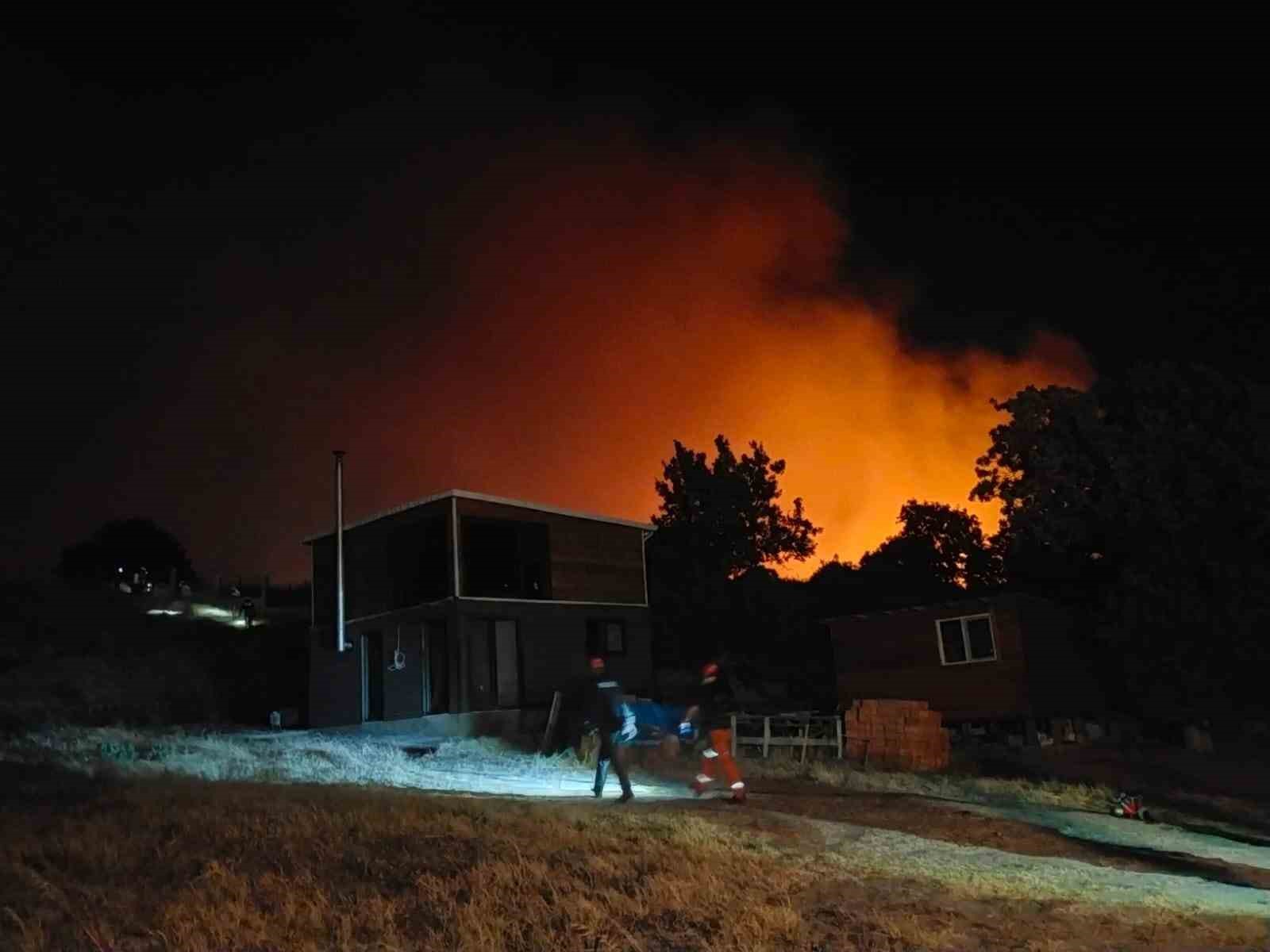 Edirne’de orman yangını: Alevlerin evlere sıçramasına ramak kaldı