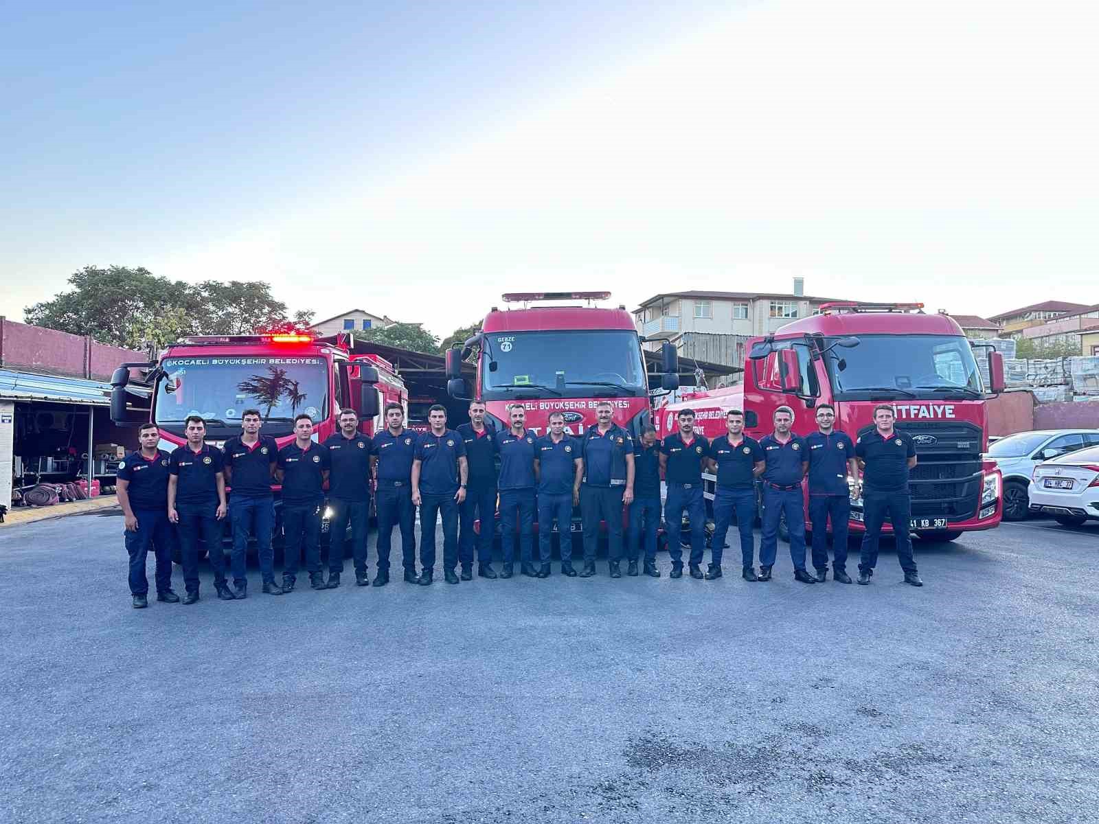 Kocaeli İtfaiyesi Çanakkale’ye gitti