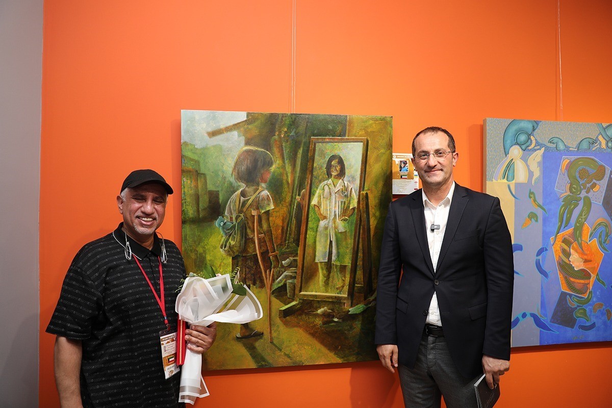 12. Uluslararası Akçaabat Resim Çalıştayı’ndaki eserler sergilendi