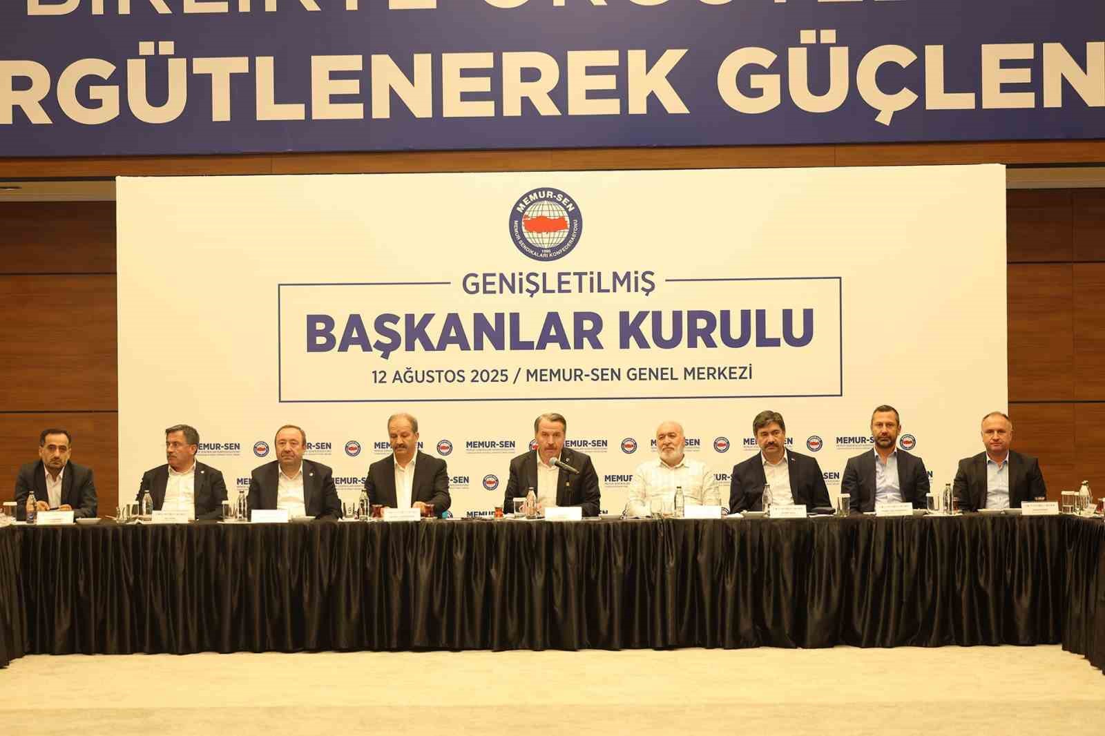 Memur-Sen Genişletilmiş Başkanlar Kurulu toplandı