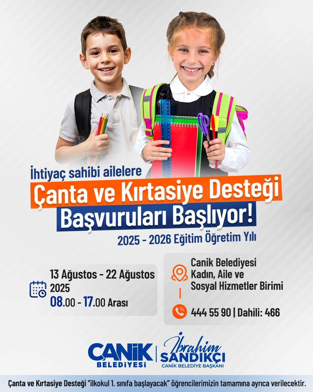 Başkan Sandık&ccedil;ı: "&Ouml;ğrencilerimiz i&ccedil;in &ccedil;anta ve kırtasiye desteğimiz devam ediyor"
