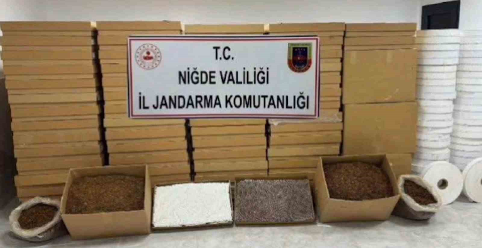 Niğde’de 50 milyon TL’lik kaçak tütün operasyonu