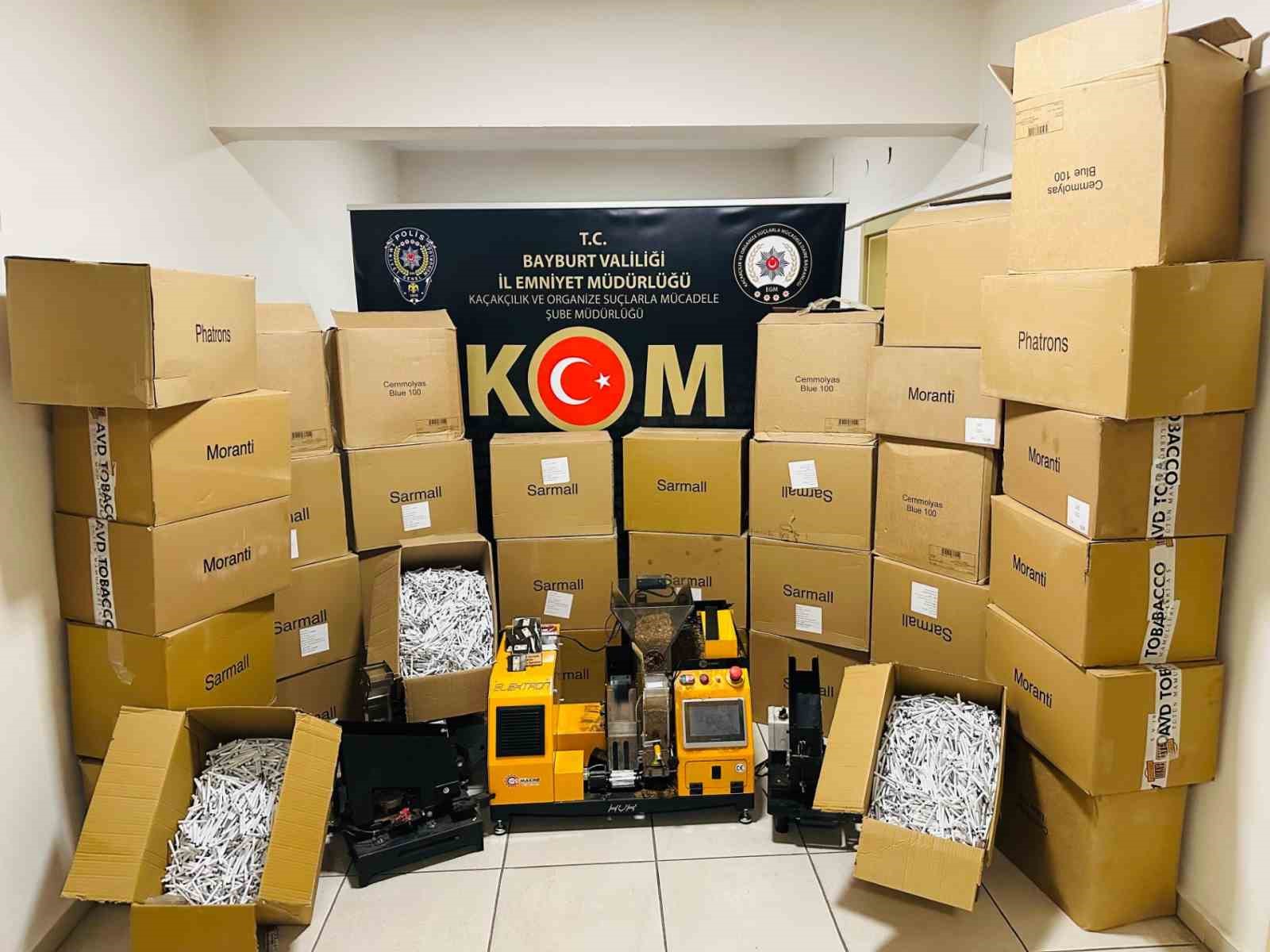 Bayburt’ta kaçak tütün operasyonu