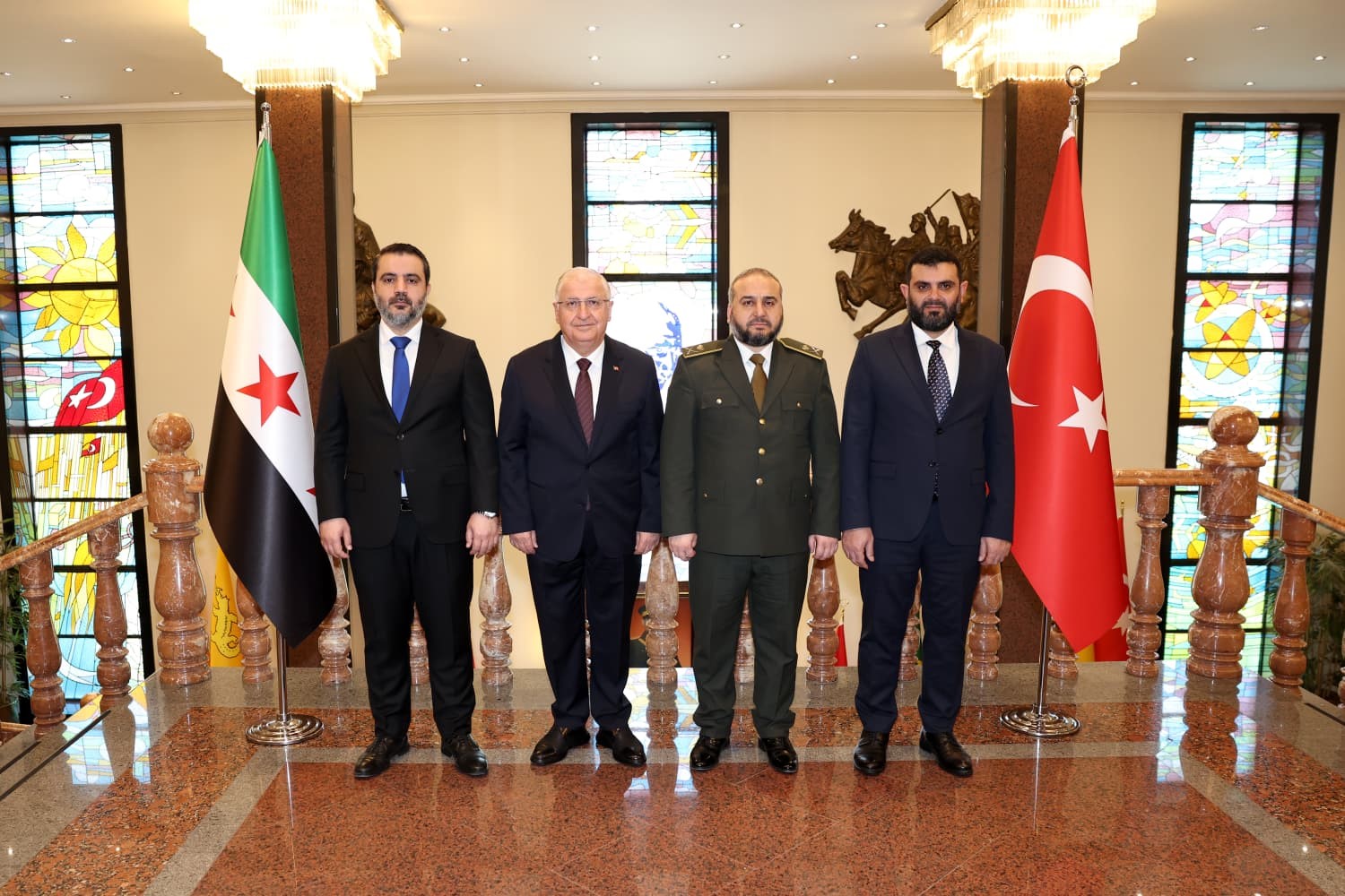 Bakan G&uuml;ler, Suriye Savunma Bakanı, Dışişleri Bakanı ve İstihbarat Başkanı ile g&ouml;r&uuml;şt&uuml;
