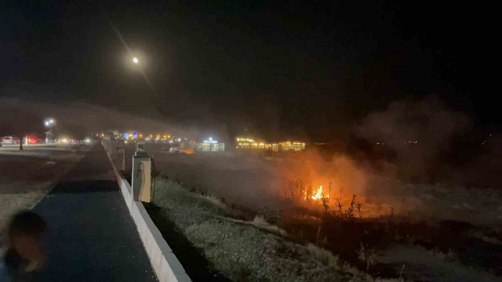 Erciş&rsquo;te anız yangını
