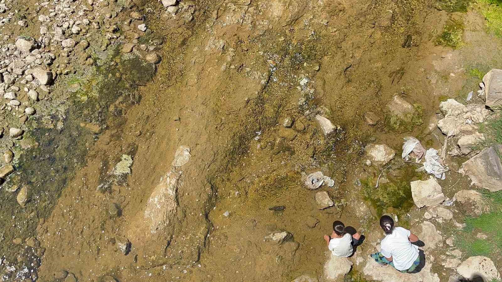 Muradiye Bendimahi &Ccedil;ayı&rsquo;nda su seviyesi d&uuml;şt&uuml;: Siraz balığı yavruları tehlikede
