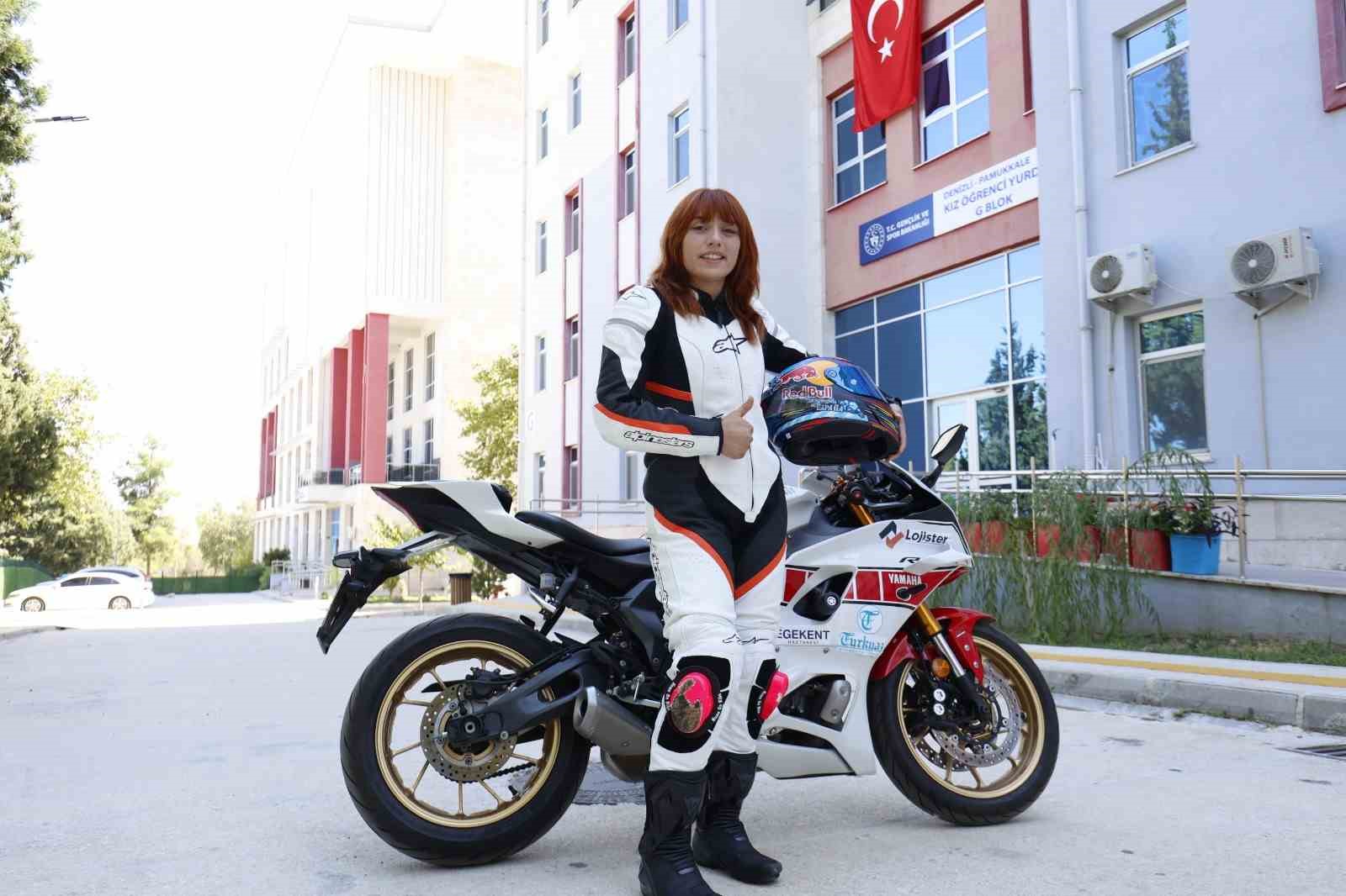 Denizlili motorsikletçi hedef büyüttü