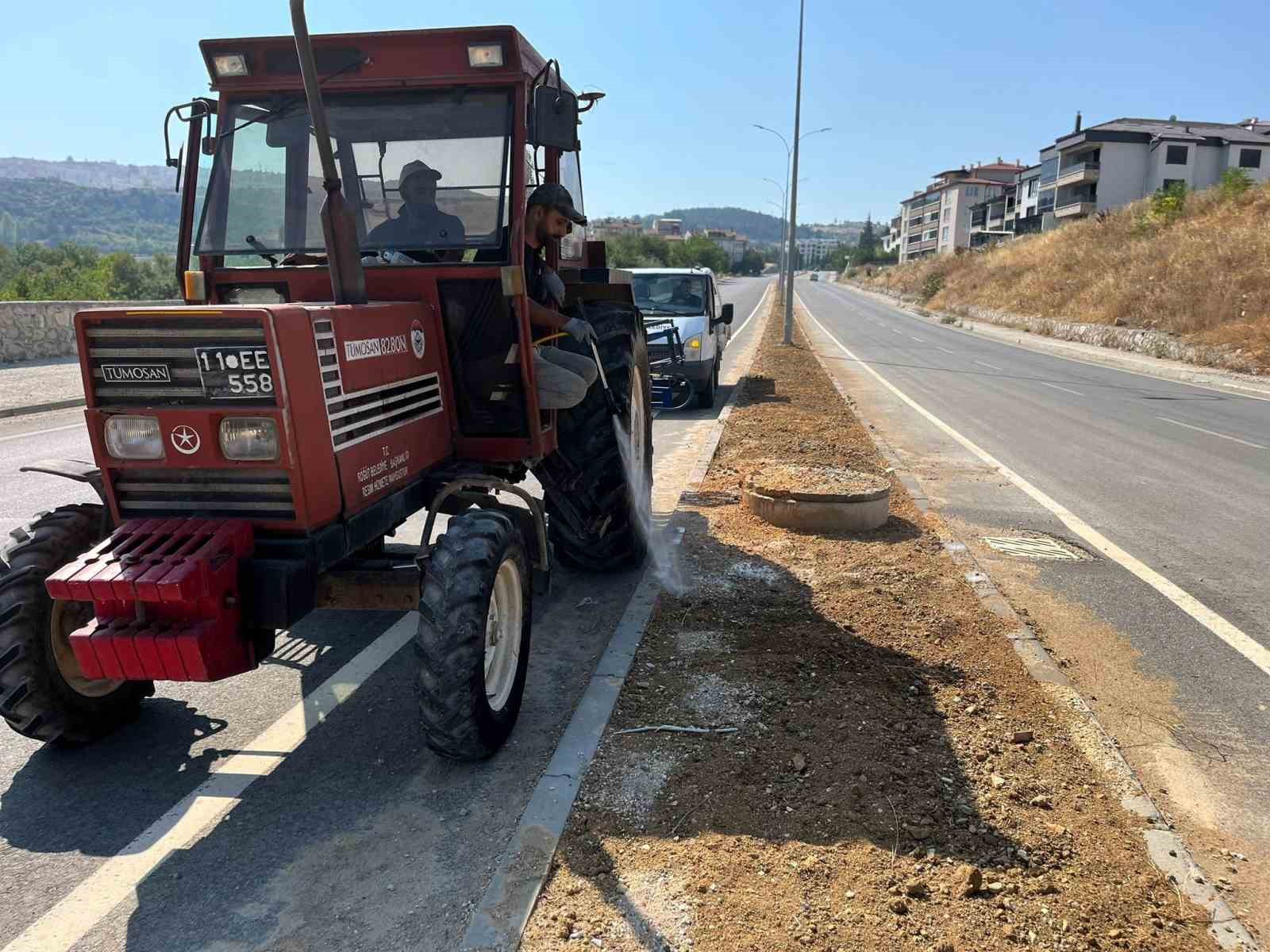 Söğüt’te refüjler ve yeşil alanlar yenileniyor