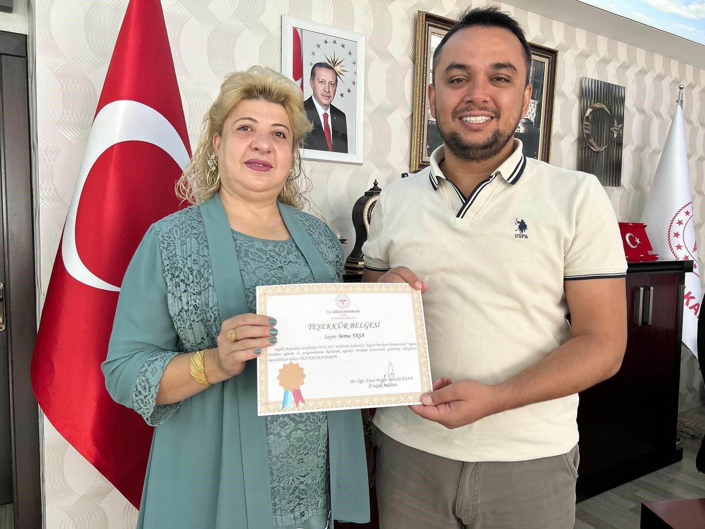 Niğde’de sigarayı bırakan personellere teşekkür belgesi verildi