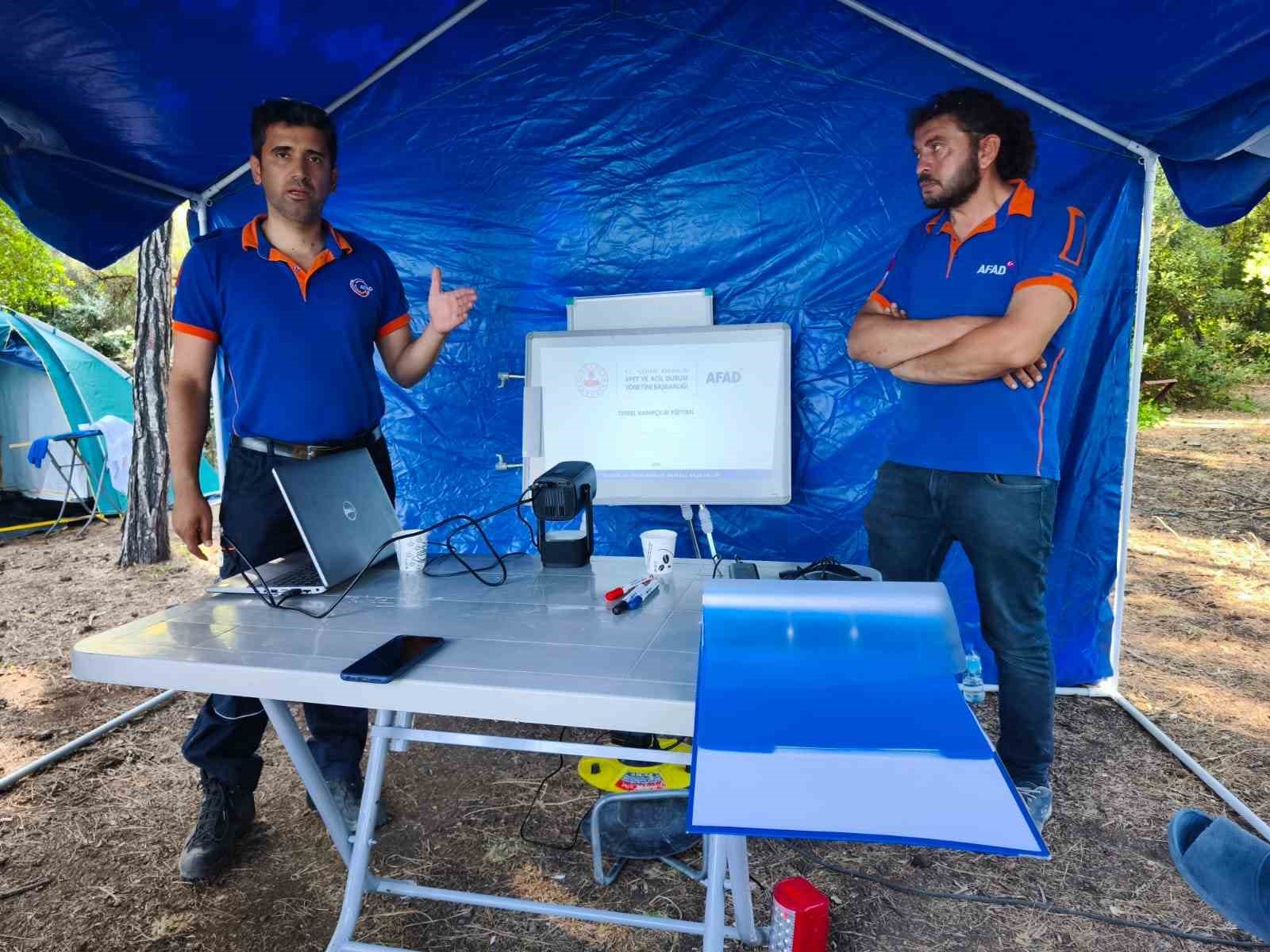 Muğla AFAD’dan Çubucak’ta 1 haftalık kampçılık eğitimi