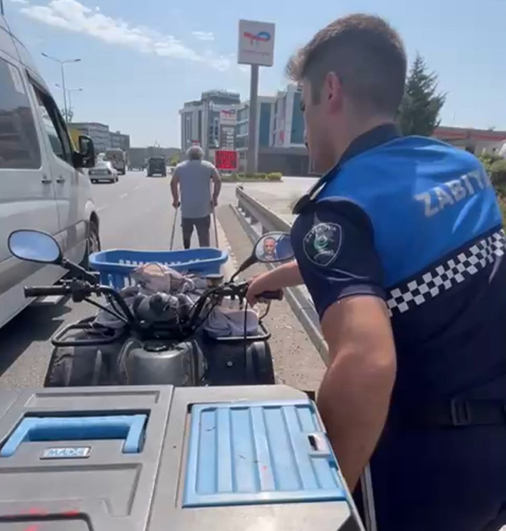 ATV’si bozulan özel bireyin imdadına zabıta yetişti