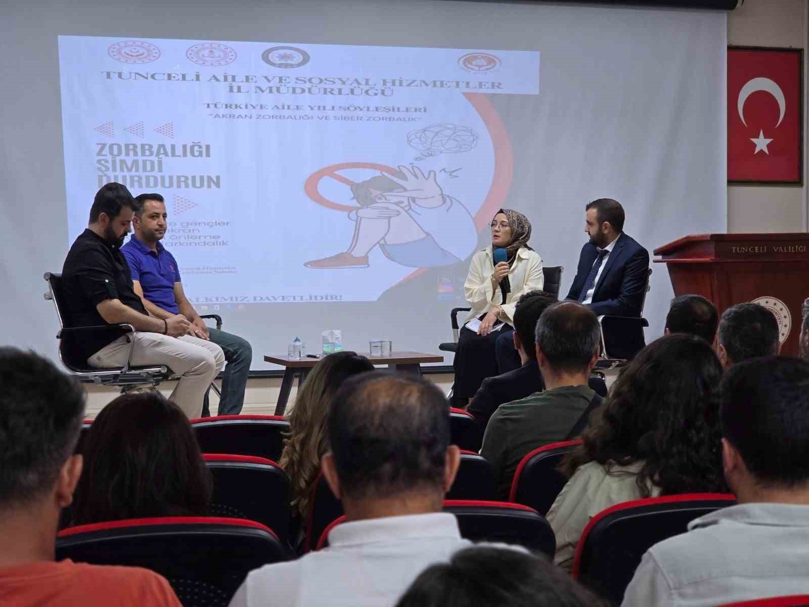 Tunceli’de "Akran zorbalığı ve siber zorbalık" söyleşisi
