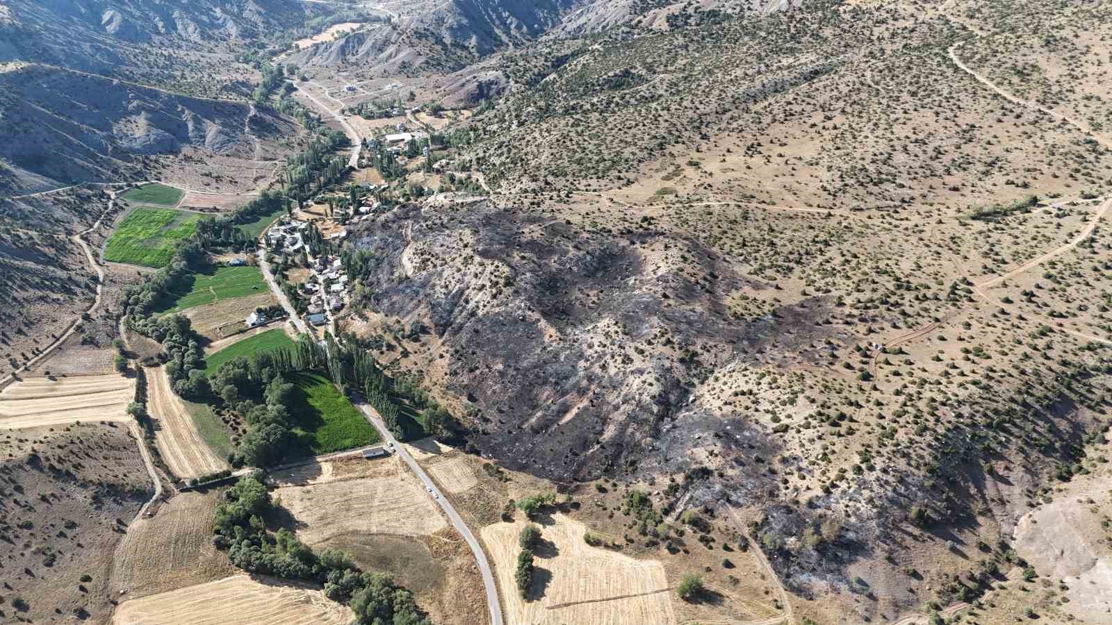 Sivas’ta ağaçlık alanda yangın çıktı, ekiplerin müdahalesi sürüyor
