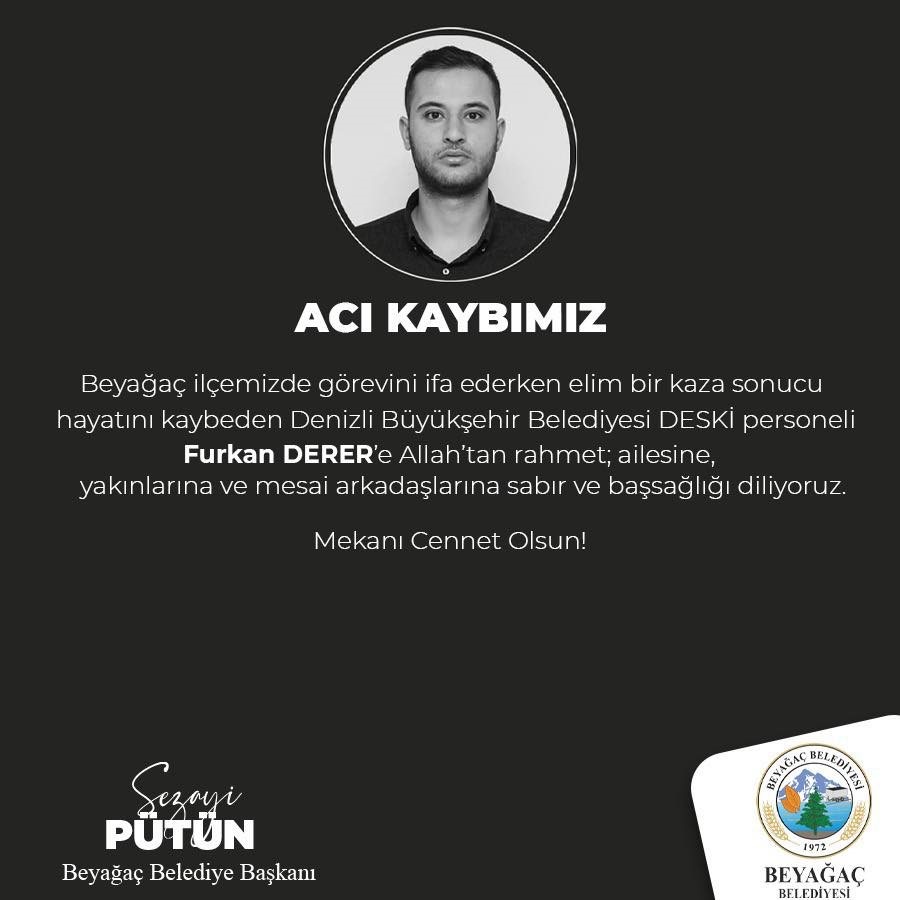 Başkan P&uuml;t&uuml;n iş kazasında &ouml;len DESKİ personeli i&ccedil;in taziye mesajı yayımladı
