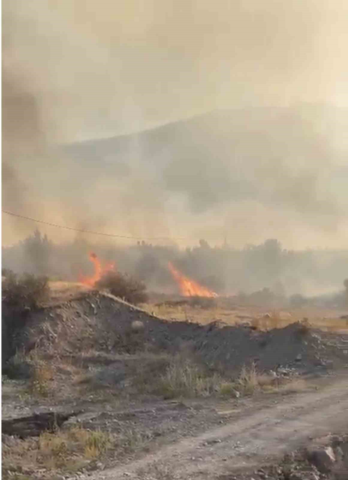Elazığ’da örtü yangını söndürüldü