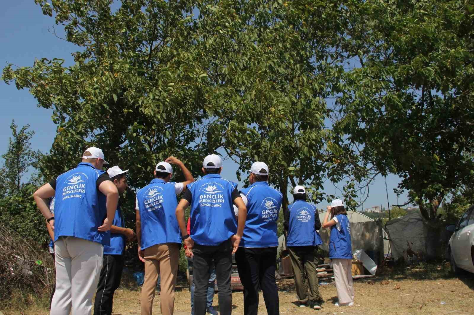 Fındık tarlası antrenman sahası oldu