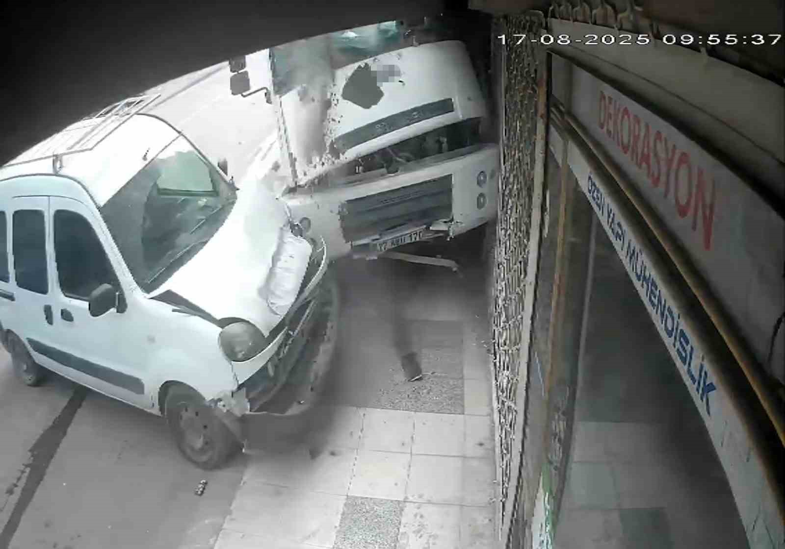 Freni boşalan arazöz ortalığı savaş alanına çevirdi