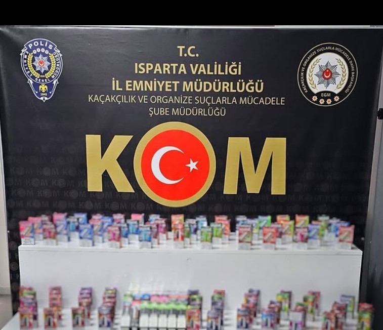 Isparta’da kaçak elektronik sigara operasyonu: 1 gözaltı