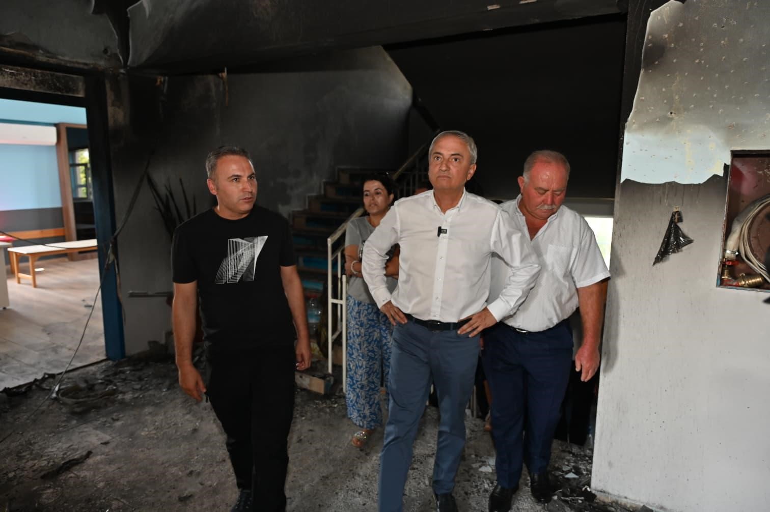 Kepez&rsquo;den, yangın sonrası Odabaşı İlkokulu&rsquo;na destek
