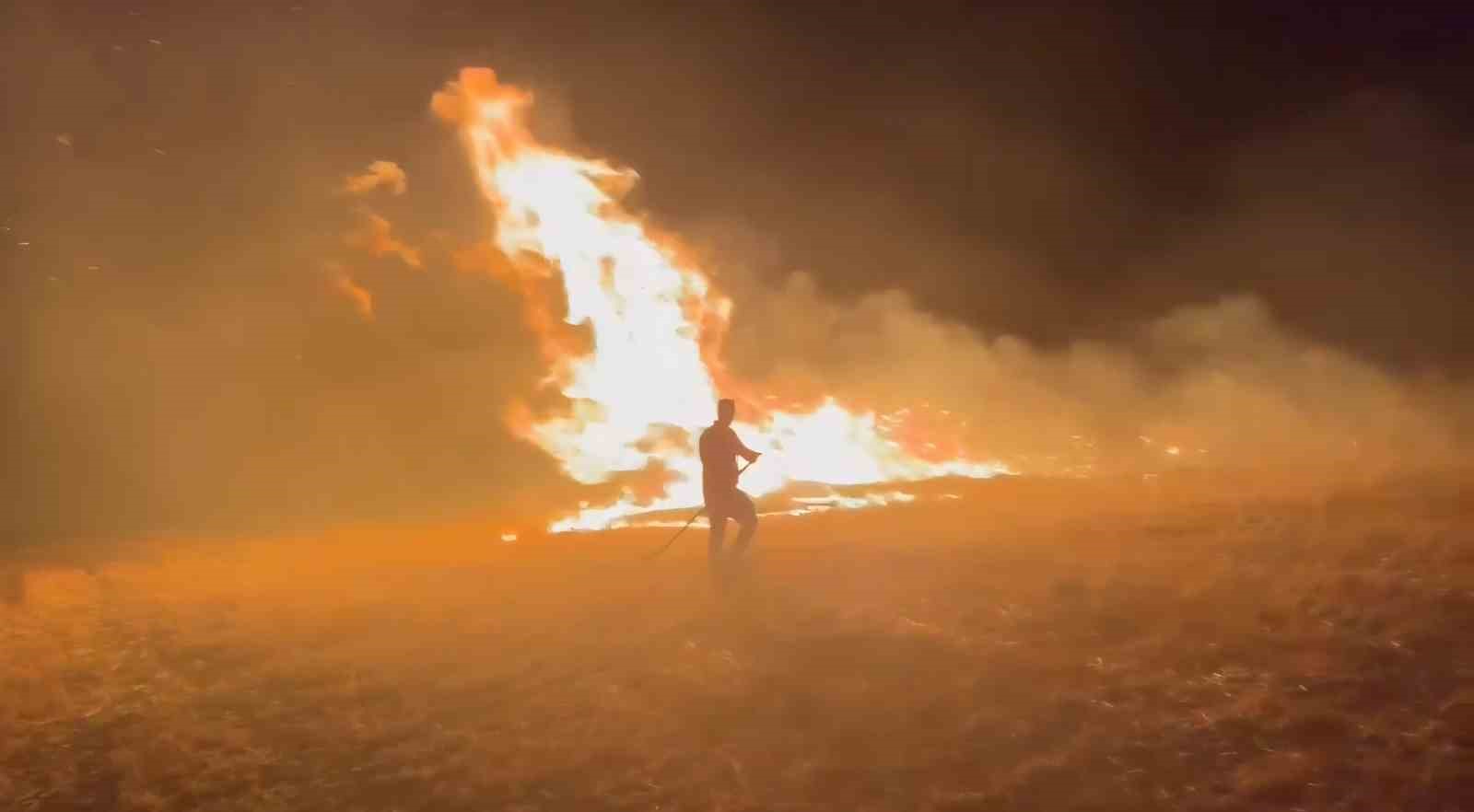Elazığ’da korkutan arazi yangını