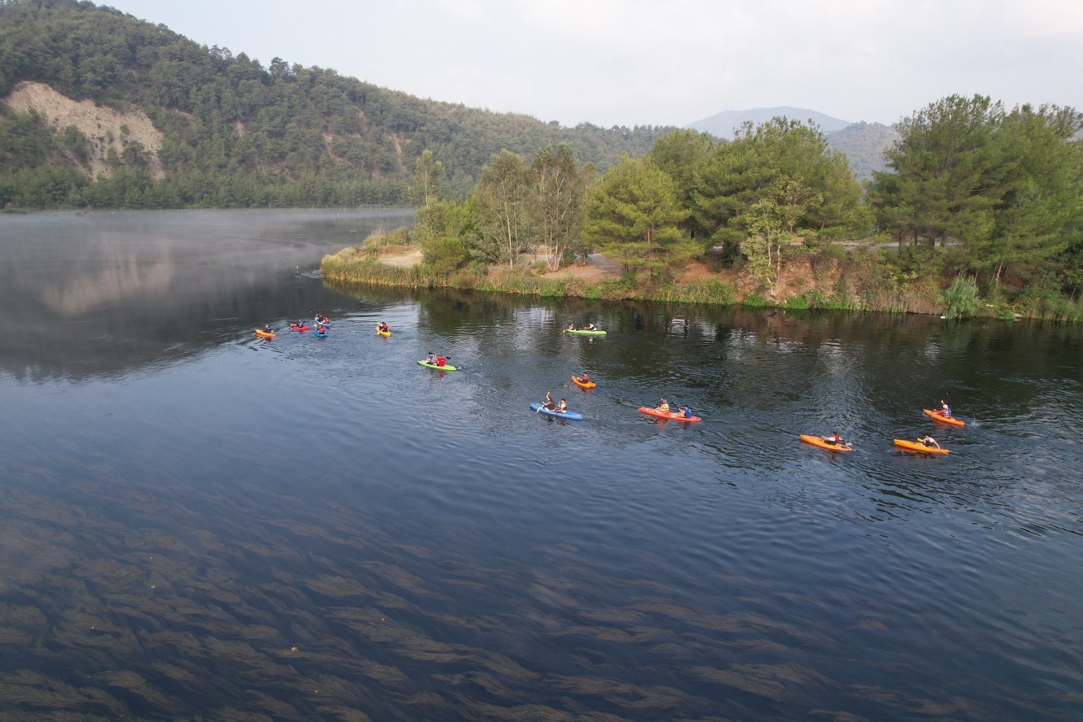 Osmaniye’de sisler içerisinde kano heyecanı