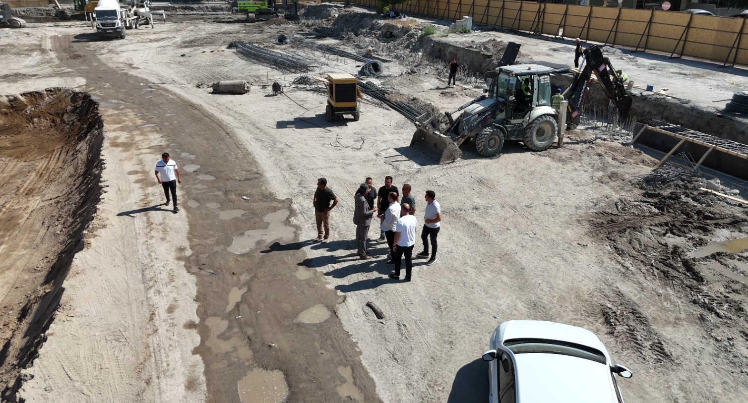 Sahabiye Kentsel D&ouml;n&uuml;ş&uuml;m Projesi&rsquo;nde zemin g&uuml;&ccedil;lendirme &ccedil;alışmaları s&uuml;r&uuml;yor
