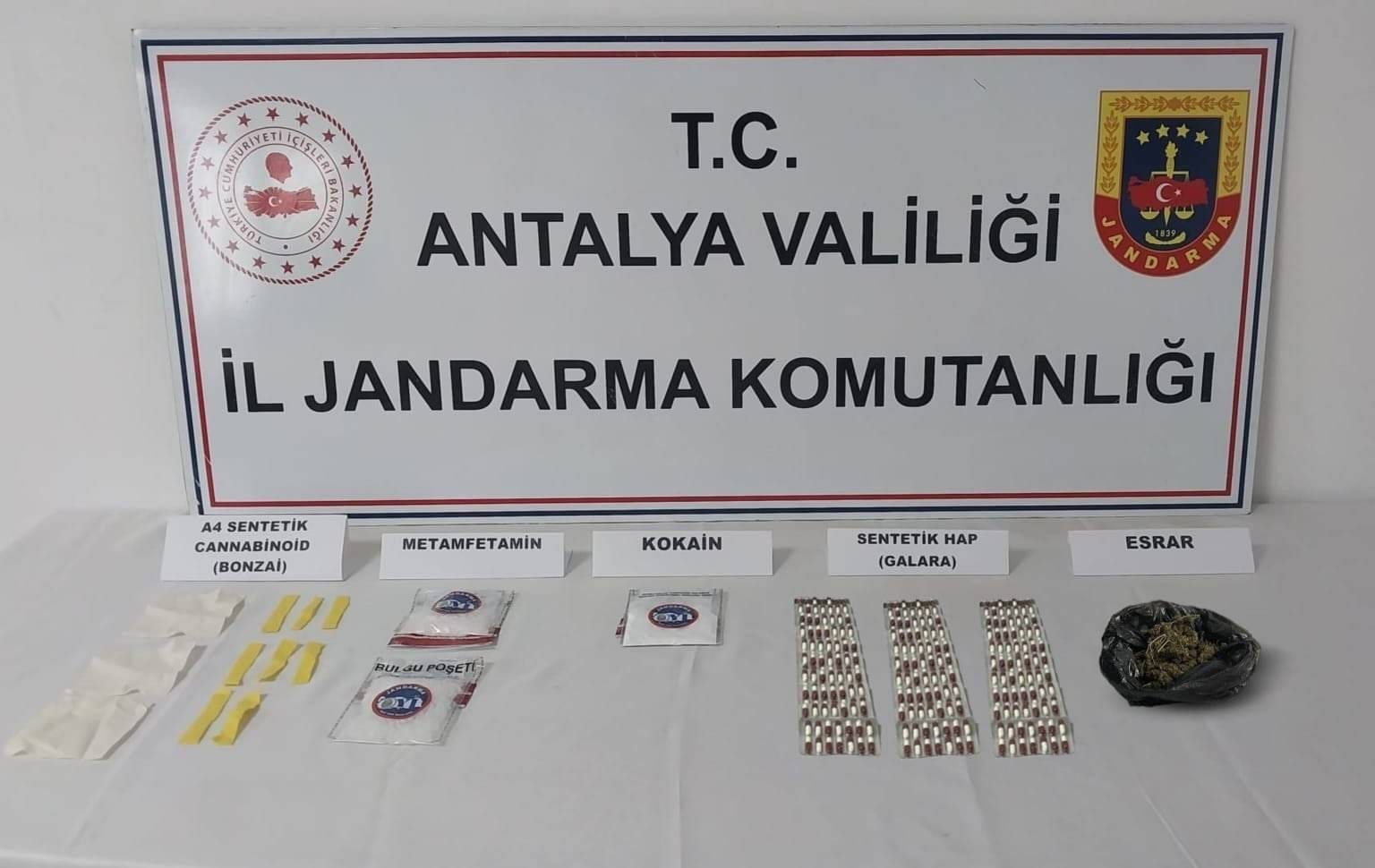 Antalya’da uyuşturucu operasyonunda çok sayıda madde ele geçirildi