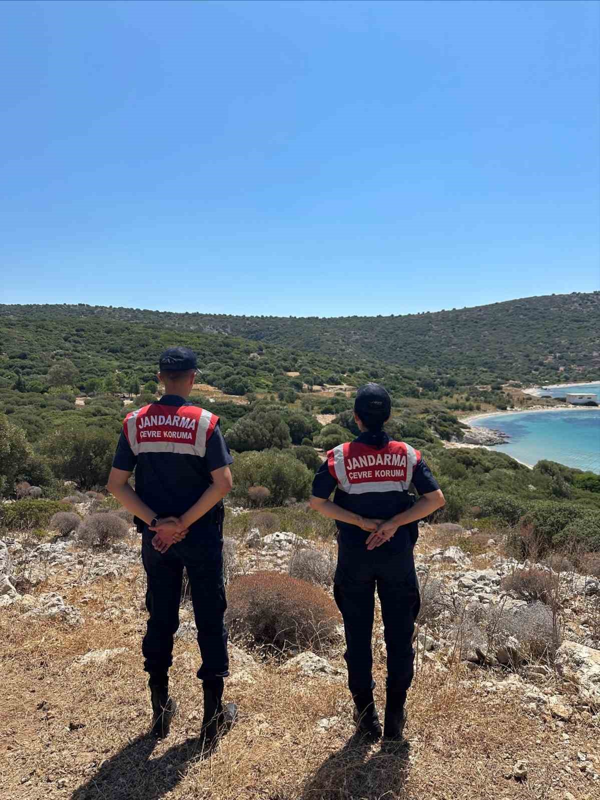 Yaban hayatın son sığınağında jandarmadan denetim