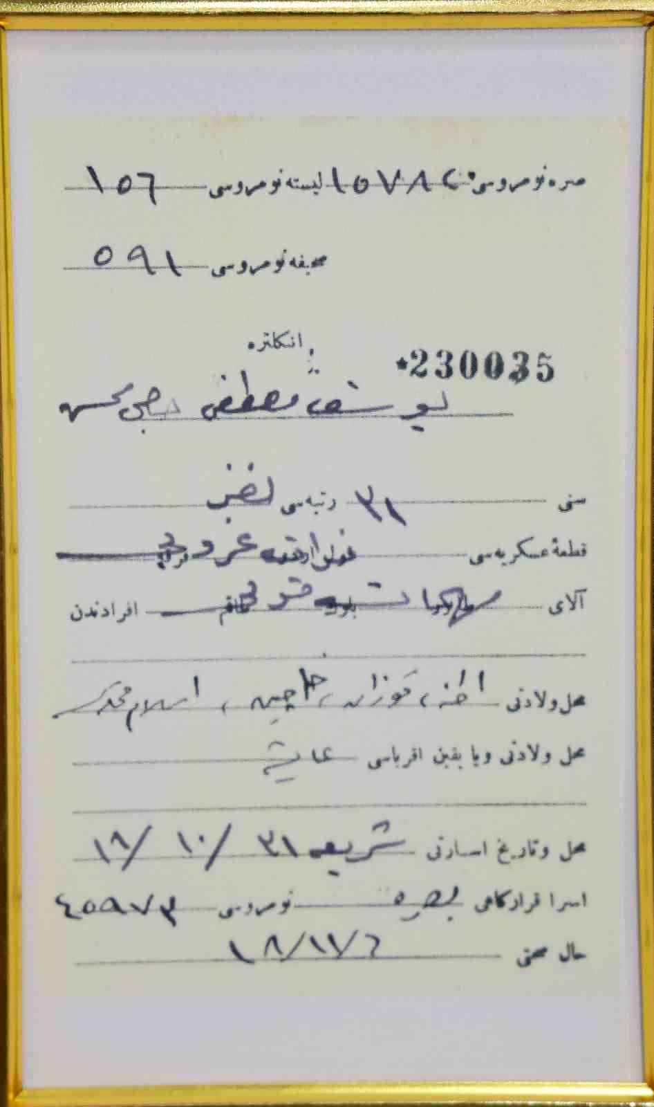 Filistin&rsquo;de esir d&uuml;şen dedesinin 107 yıllık mektubuna ulaştı
