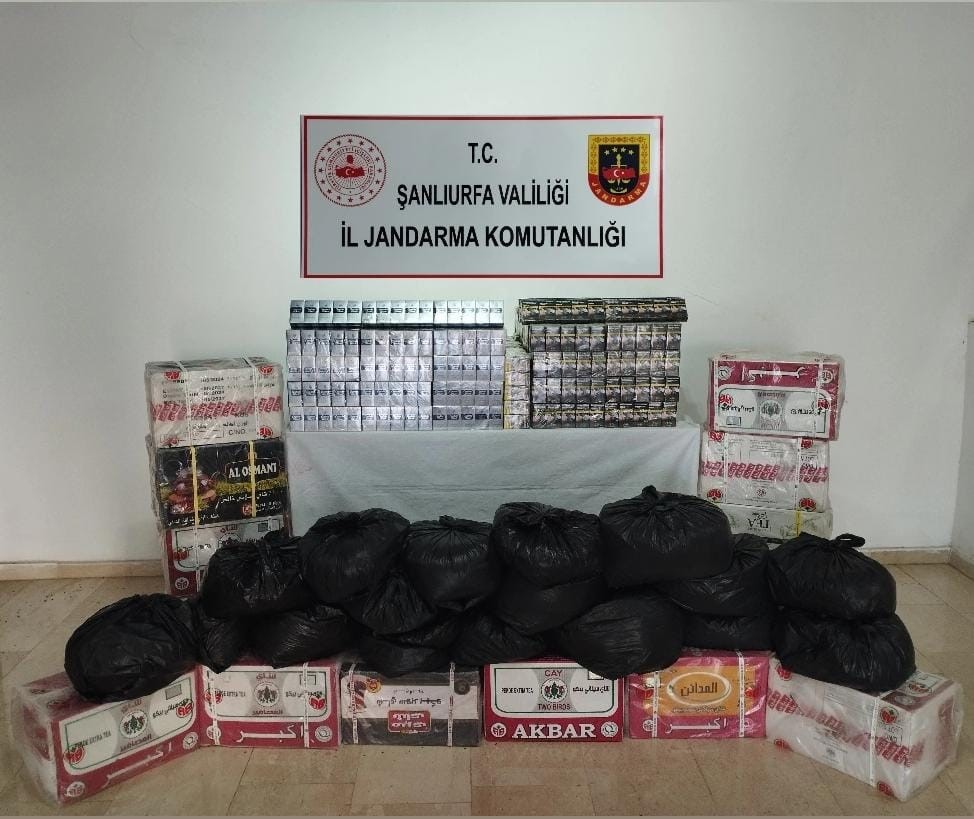 Şanlıurfa’da kaçak çay ve sigara ele geçirildi