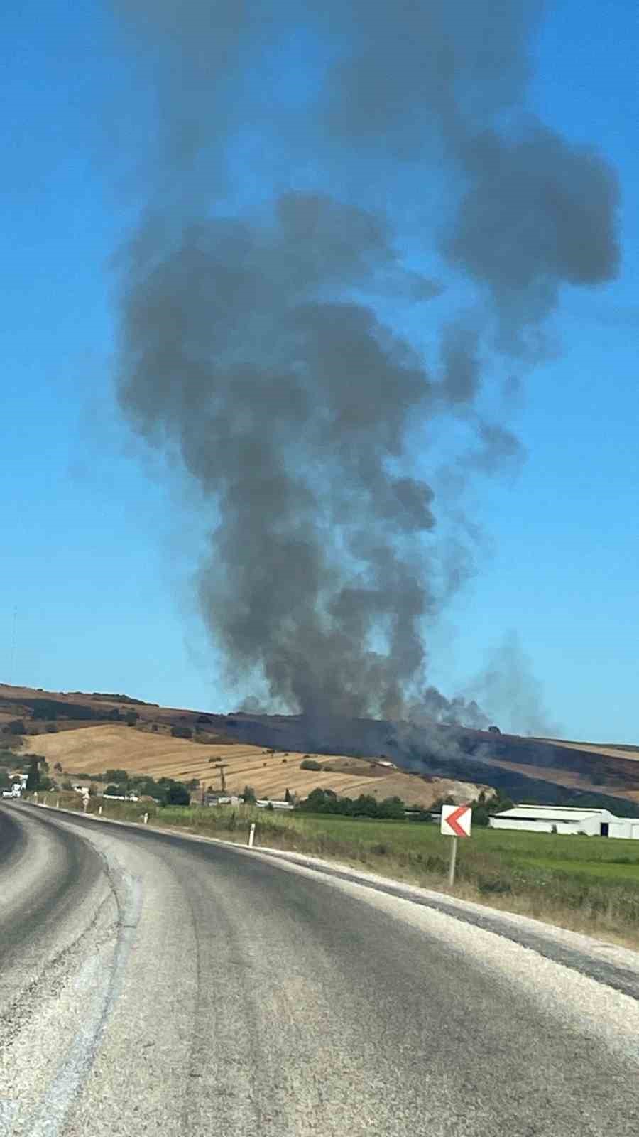 Manyas Yenik&ouml;y&rsquo;de &ccedil;ıkan yangına ekiplerden ortak m&uuml;dahale
