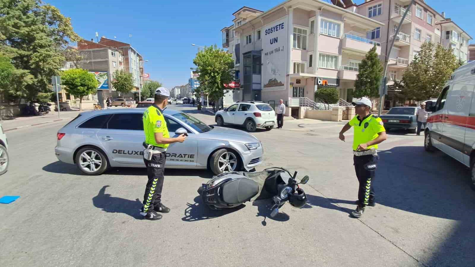Karaman’da otomobille motosiklet çarpıştı: 1 yaralı
