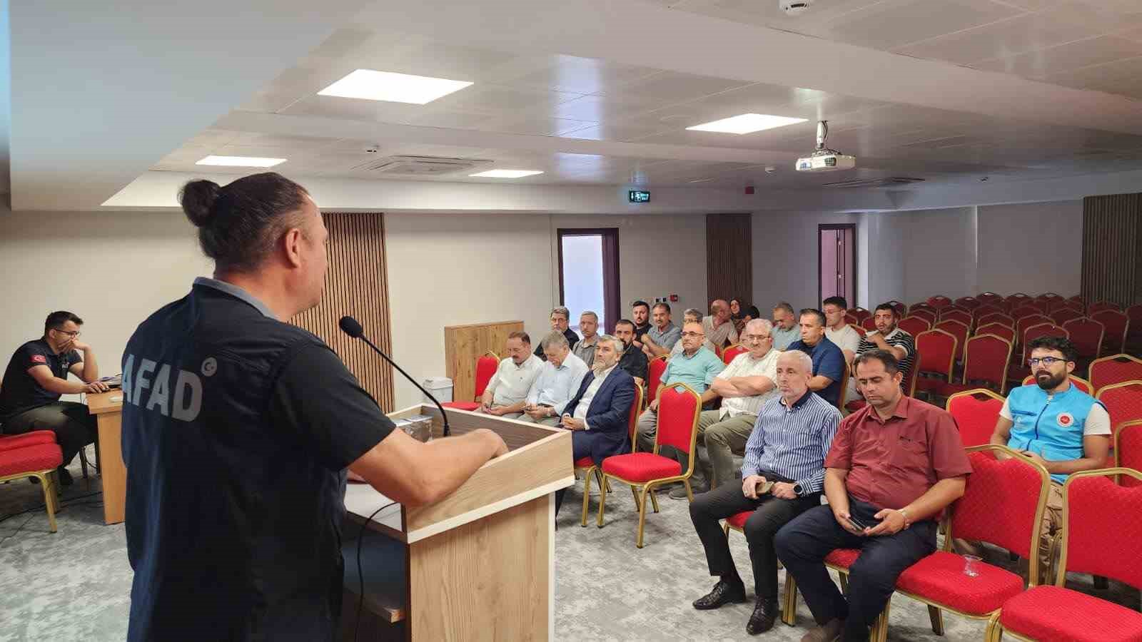 İl Müftülüğü’nde afet ve yangın farkındalık eğitimi