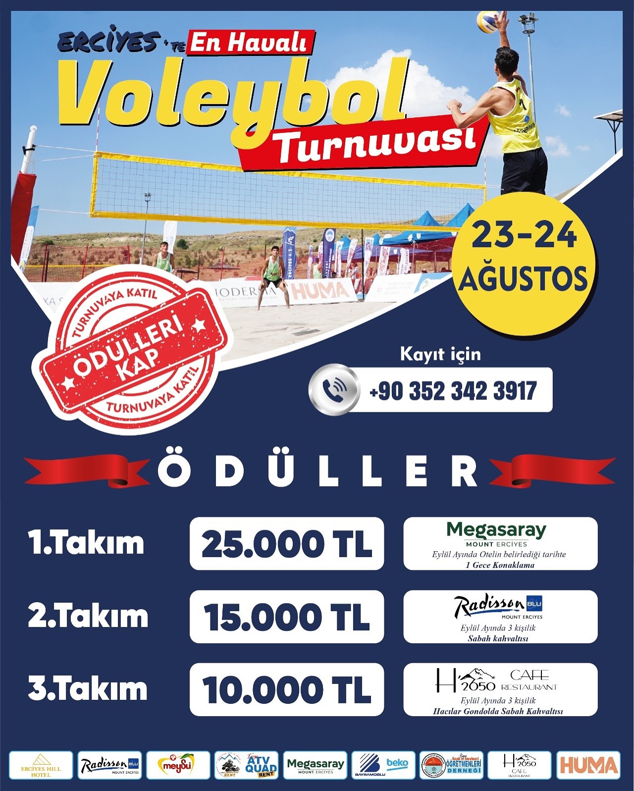 Erciyes’te fileler zirvede geriliyor: ‘En havalı voleybol turnuvası’ başlıyor
