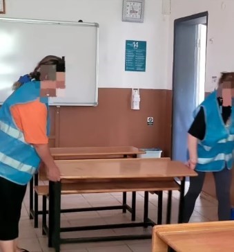 Cezaevindeki kadınlar, &ouml;ğrenciler i&ccedil;in temizlik yaptı
