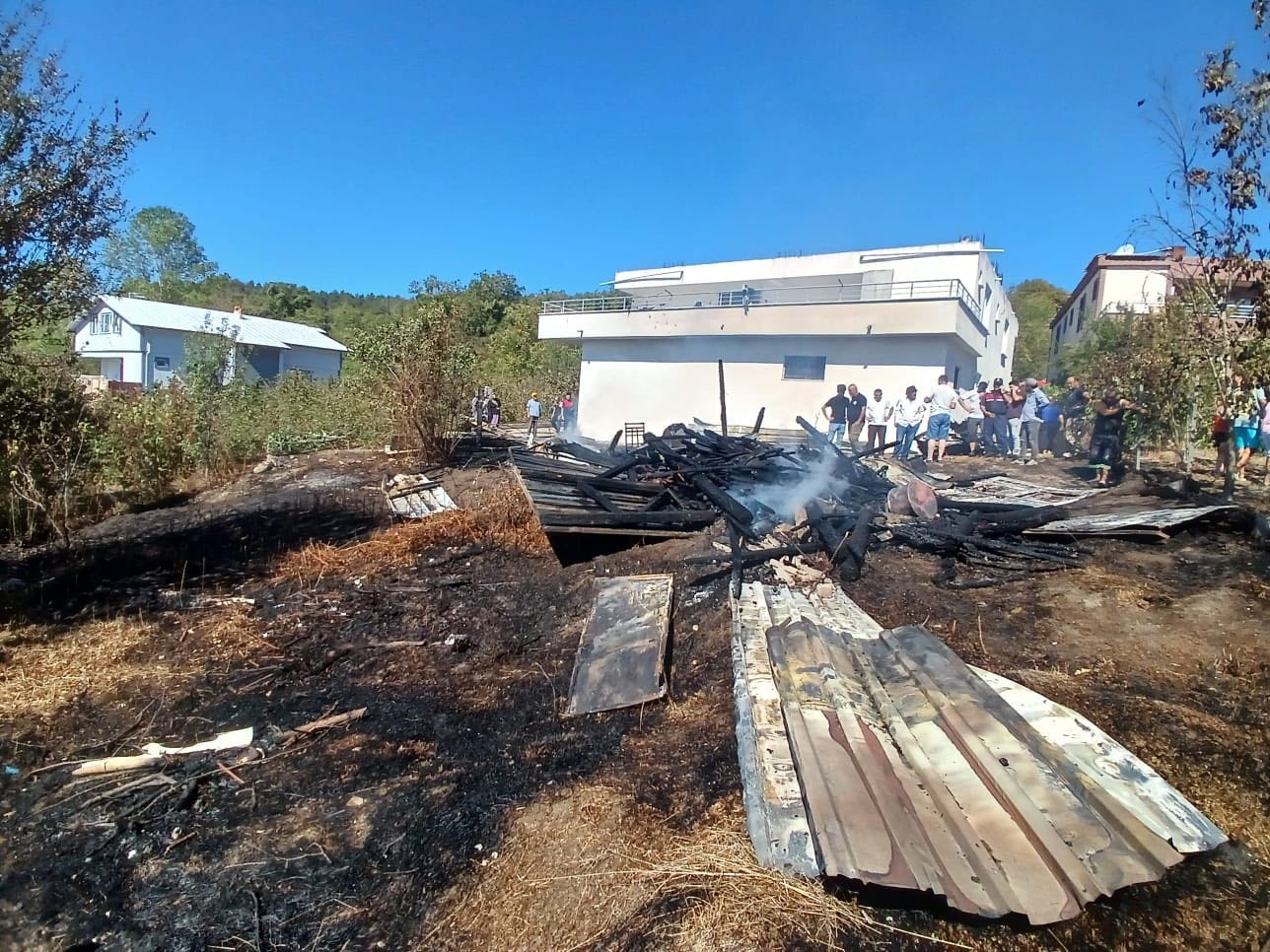 Kömürlükte yangın çıktı
