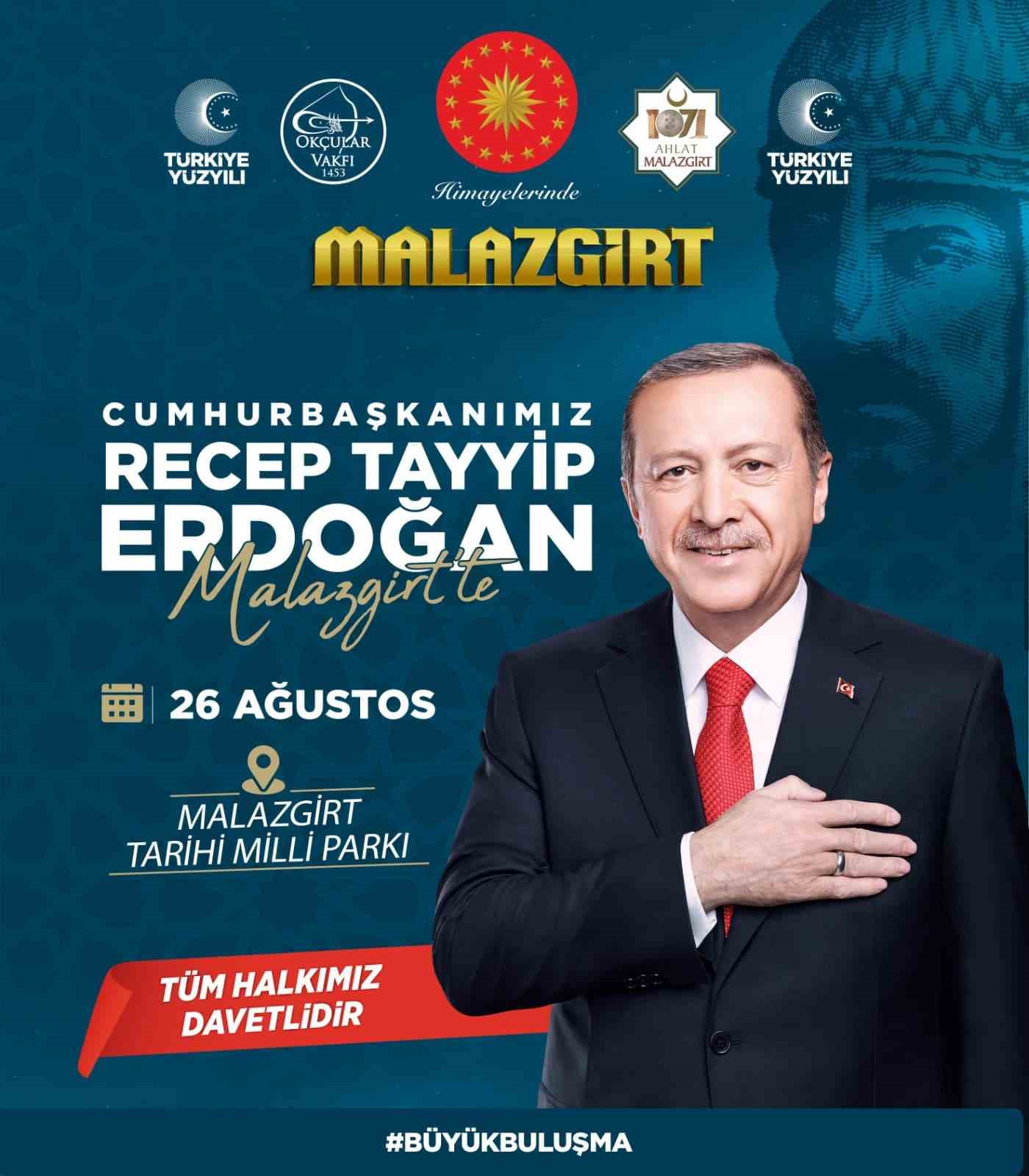 Cumhurbaşkanı Erdoğan Malazgirt Zaferi kutlamaları i&ccedil;in Ahlat ve Malazgirt&rsquo;e gelecek

