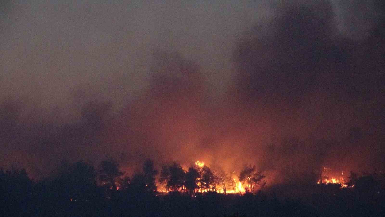 Çanakkale’deki orman yangınına karadan müdahale devam ediyor