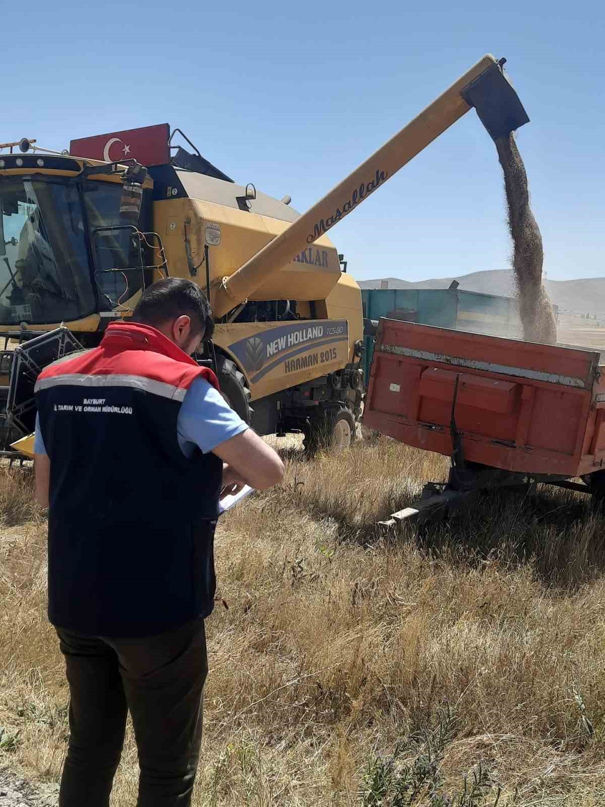 Demirözü’nde biçerdöver kontrolleri sürüyor