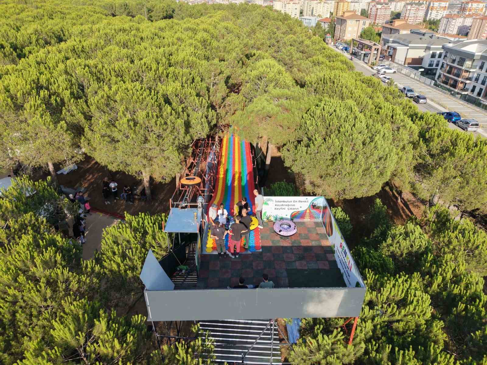 Pendik&rsquo;te adrenalin ve eğlence bir arada: 161 metrelik dev kaydırak a&ccedil;ıldı
