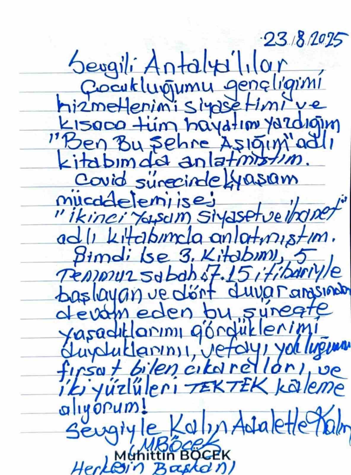 Muhittin B&ouml;cek cezaevinde &uuml;&ccedil;&uuml;nc&uuml; kitabını yazıyor
